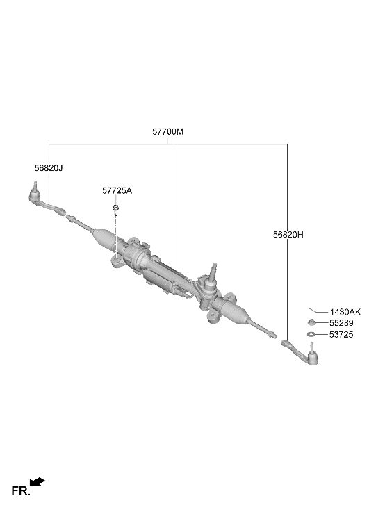 57700-PI000 Hyundai GEAR & LINKAGE ASSY-MDPS