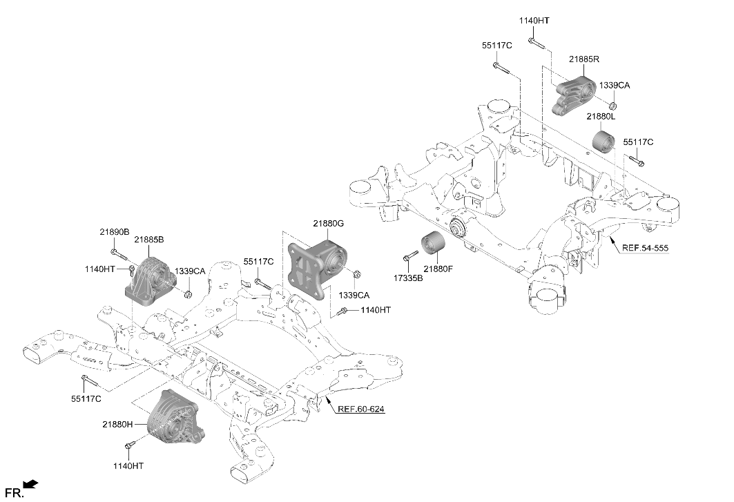 218A0-PI000 Hyundai BRKT ASSY-MOTOR MTG,RH