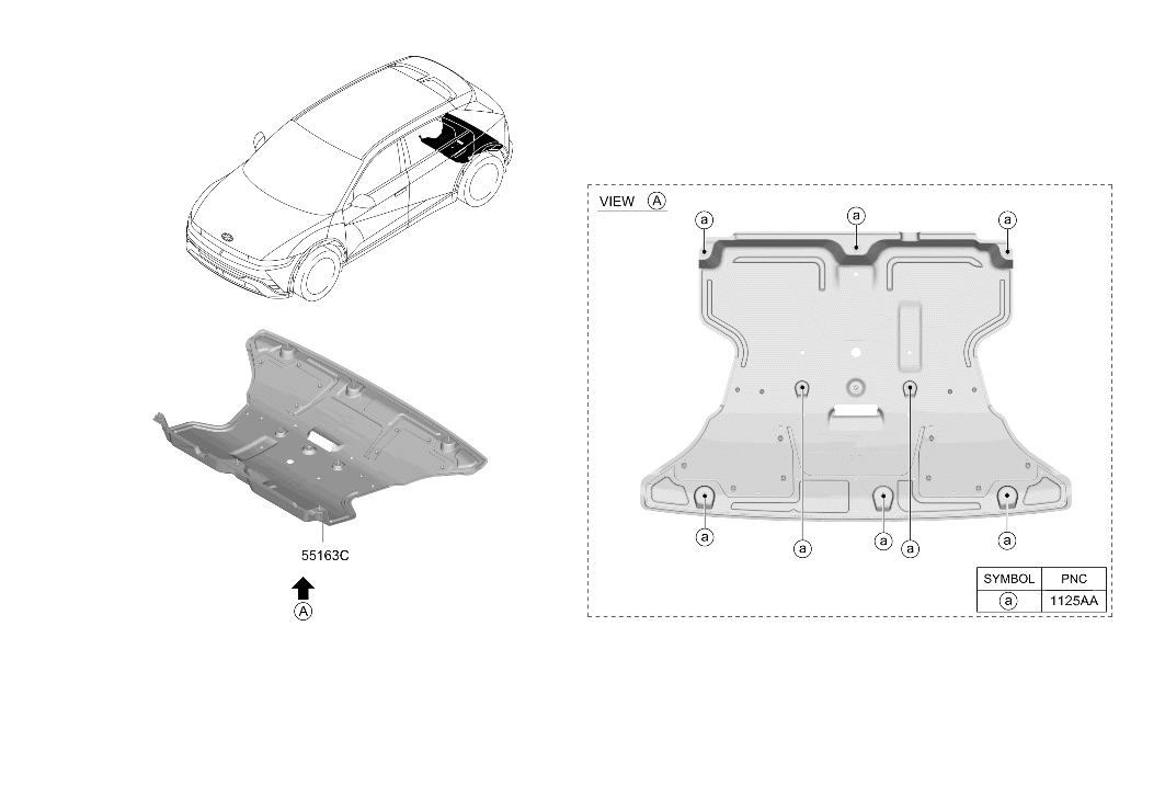 554B0-PI050 Hyundai UNDER COVER