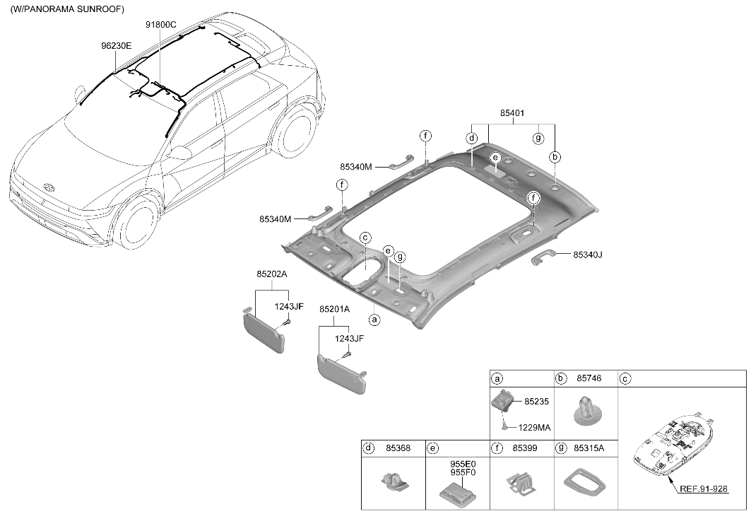 Hyundai 85210-GI020-NO7 Sunvisor Assembly Left Hand 85210-GI020-NO7 Hyundai Sunvisor Assembly Left Hand