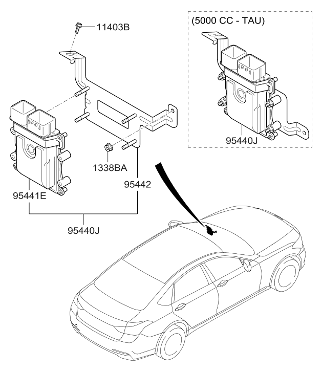 95440-47280 Hyundai Transmission Control Unit