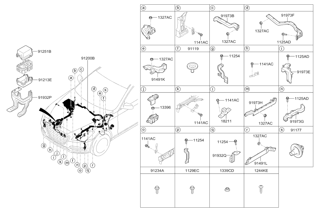 91970-B1420 Hyundai Protector Wiring