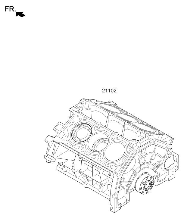 Hyundai 246G2-3LA0B Engine Assembly Short 246G2-3LA0B Hyundai Engine Assembly Short