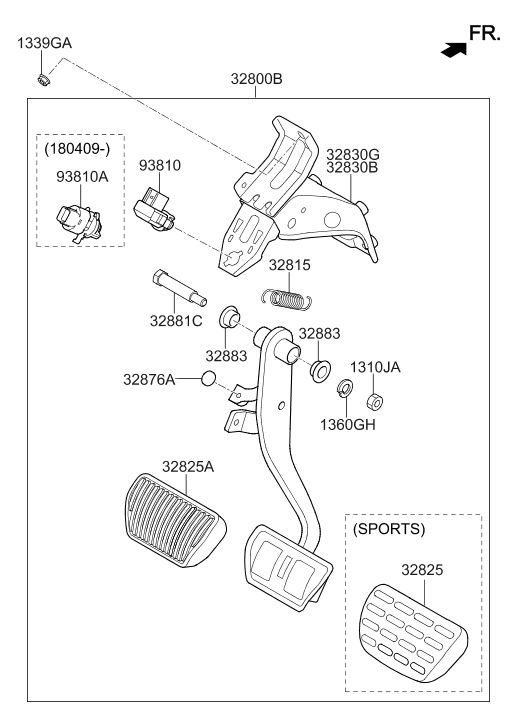 32830-B1350 Hyundai Member Assembly-Brake