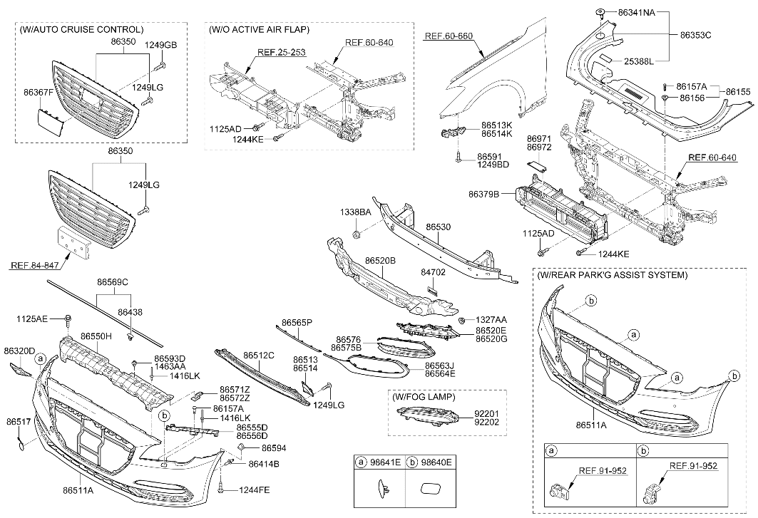 86950-B1500 Hyundai Flap & Duct Assembly-Active Air