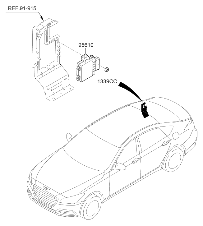 95610-B1350 Hyundai Module Assembly-Electronic Control Suspension