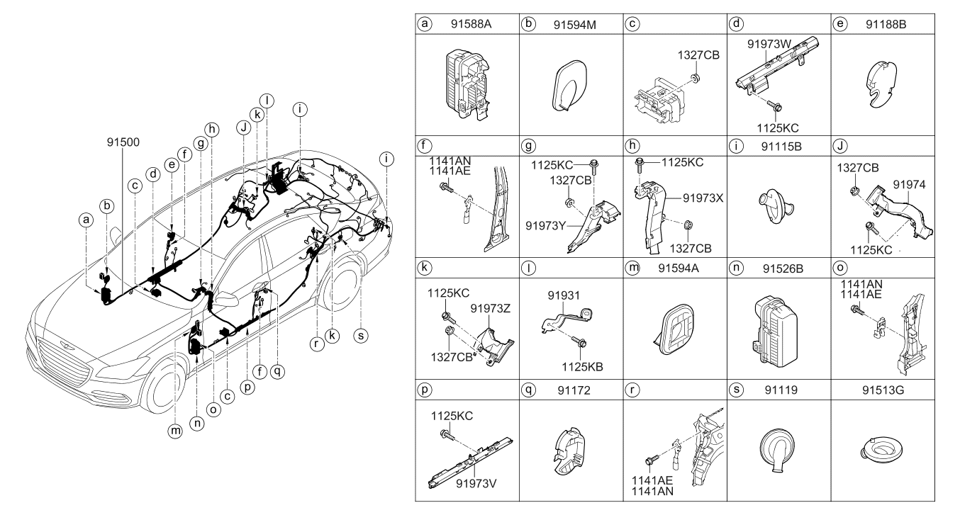 Hyundai 91582-B1361 Wiring Assembly Floor 91582-B1361 Hyundai Wiring Assembly Floor