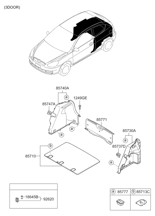 Hyundai 85713-1E500-MC Child-Anchor Cover 85713-1E500-MC Hyundai Child-Anchor Cover