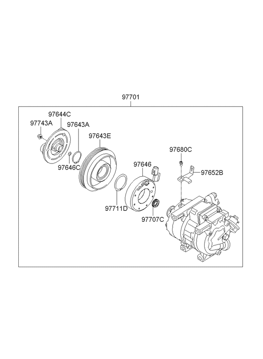 Hyundai 97652-09000 Connector Bracket 97652-09000 Hyundai Connector Bracket