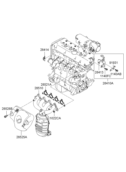 28413-26930 Hyundai Hanger Engine