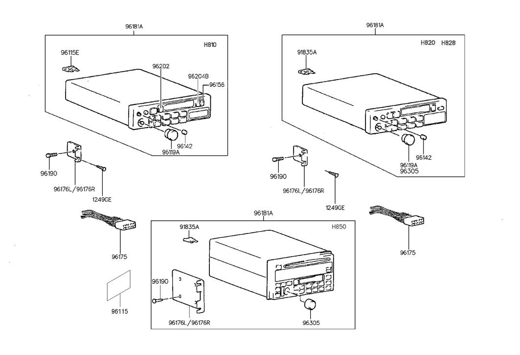 96160-29410 Hyundai Audio Head Module