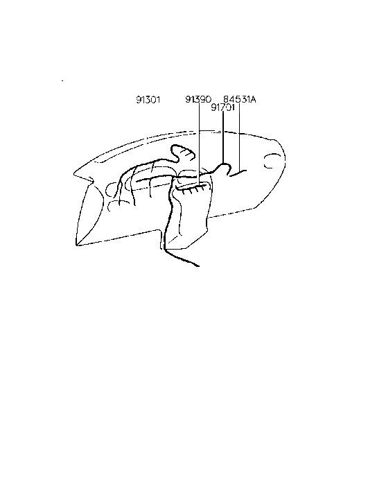 91390-29000 Hyundai Wiring Assembly-Switch Extension