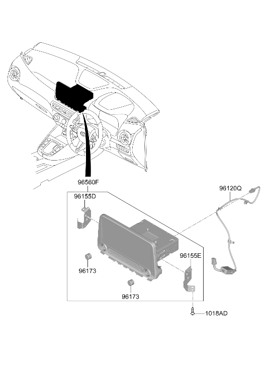 Hyundai 96560-I3150-NVC Avn Head Unit Assembly 96560-I3150-NVC Hyundai Avn Head Unit Assembly