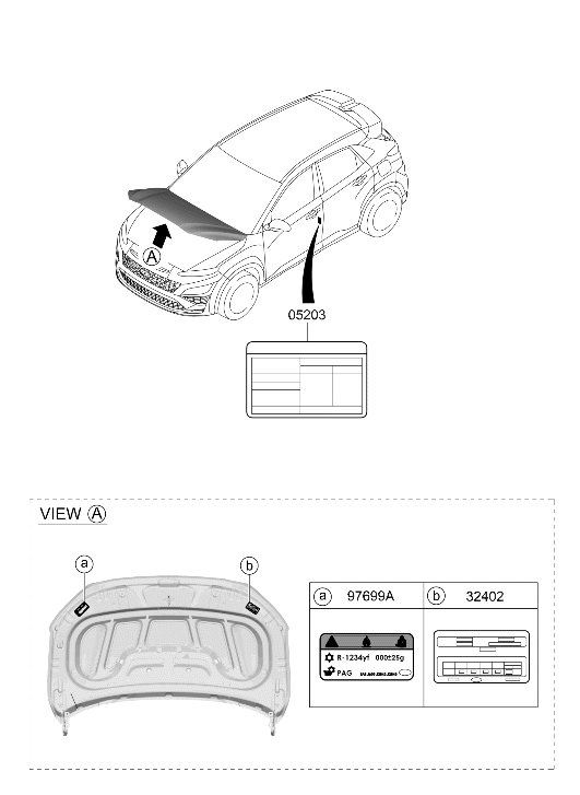 Hyundai 32450-2G210 Emission Label 32450-2G210 Hyundai Emission Label