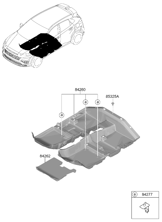 Hyundai 84260-I3010-TRY Floor Carpet Assembly 84260-I3010-TRY Hyundai Floor Carpet Assembly