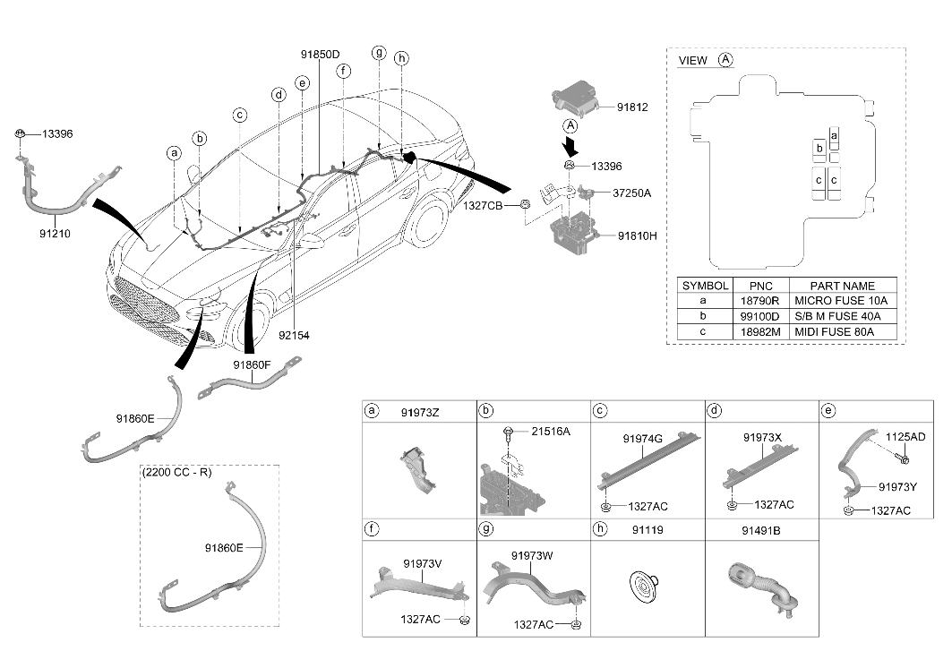 Hyundai 91970-J5320 Protector Wiring 91970-J5320 Hyundai Protector Wiring