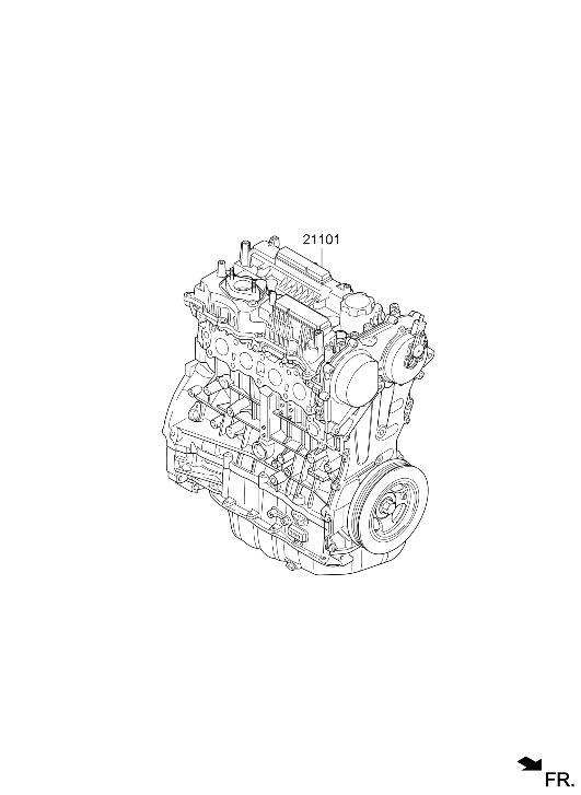 Hyundai 144G1-3LA0C Sub Engine Assembly 144G1-3LA0C Hyundai Sub Engine Assembly