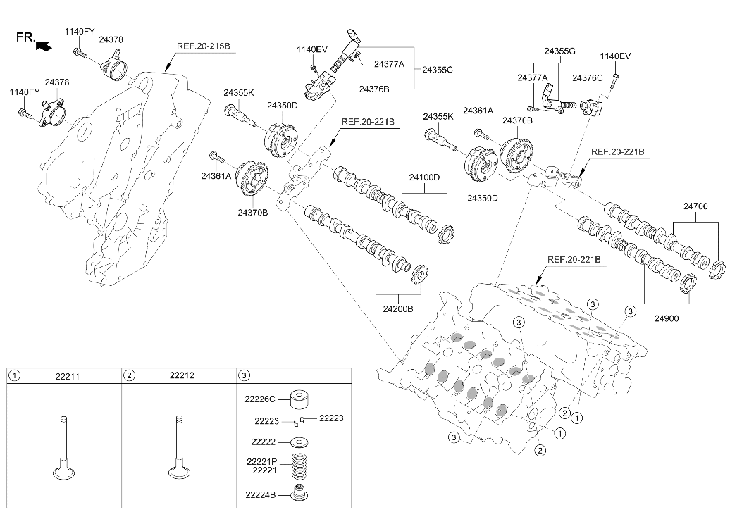 Hyundai 24376-3CAB2 Housing-Oil Control Valve,EXHUAST R 24376-3CAB2 Hyundai Housing-Oil Control Valve,EXHUAST R