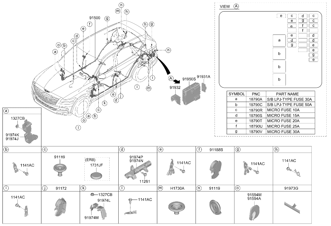 Hyundai 91961-T6720 Protector Wiring 91961-T6720 Hyundai Protector Wiring