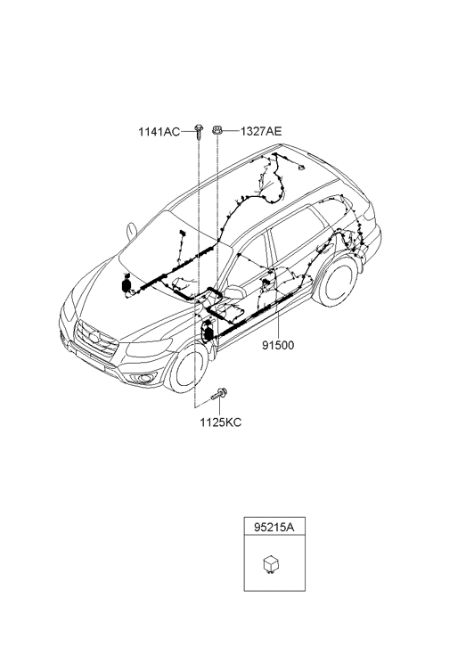 Hyundai 91581-0W100 Wiring Assembly Floor 91581-0W100 Hyundai Wiring Assembly Floor