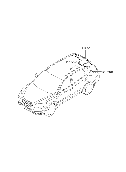 Hyundai 91686-0W030 Tail Gate Extension Wiring Assembly 91686-0W030 Hyundai Tail Gate Extension Wiring Assembly