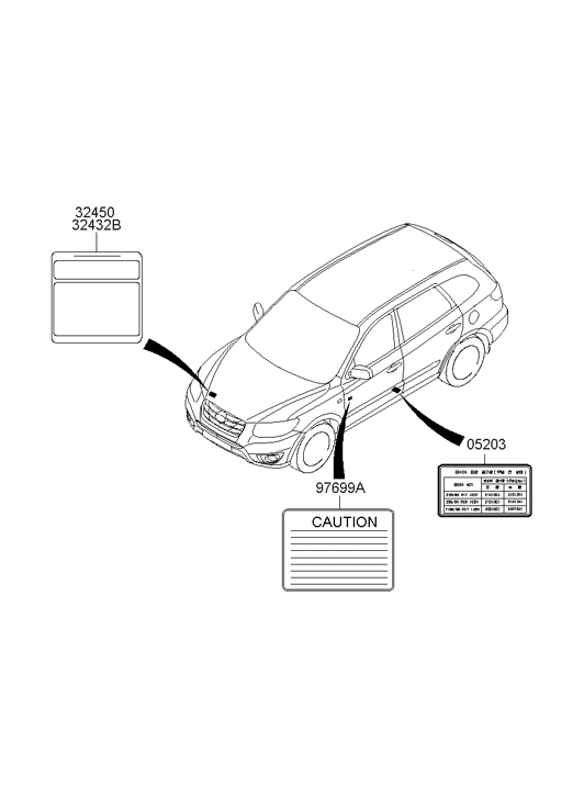 Hyundai 32455-2G121 Label-1(Usa) 32455-2G121 Hyundai Label-1(Usa)