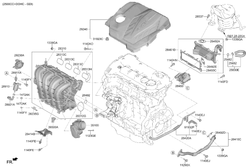 2024 Hyundai Santa Cruz Intake Manifold Diagram 2