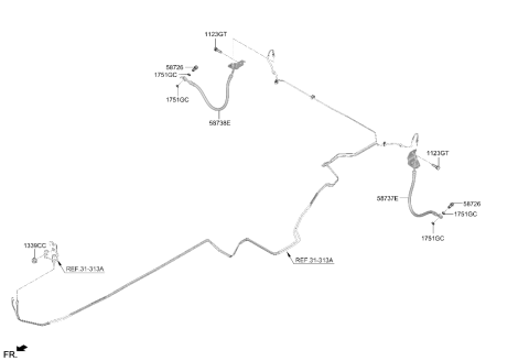2024 Hyundai Santa Cruz Brake Fluid Line Diagram 2
