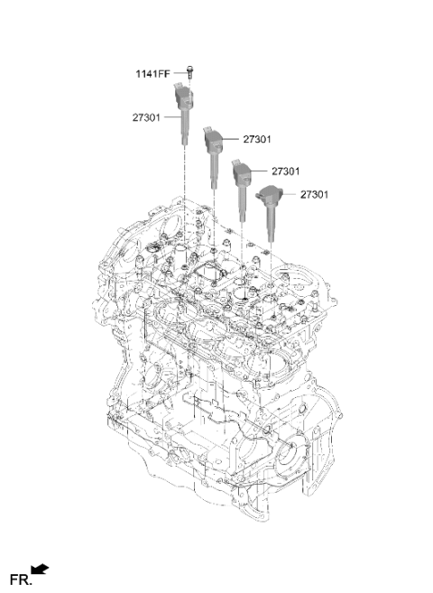 2024 Hyundai Santa Cruz Spark Plug & Cable Diagram 2