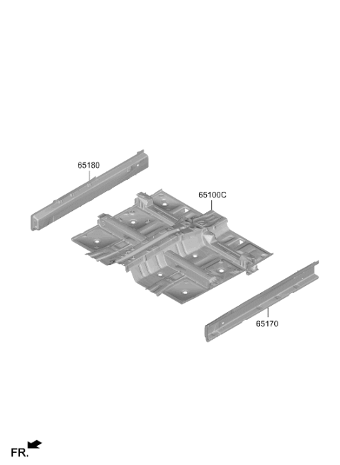 2024 Hyundai Santa Cruz Floor Panel Diagram 2