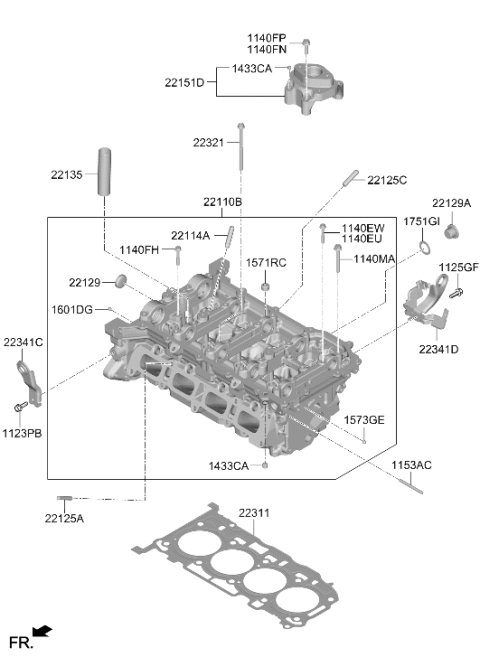 2023 Hyundai Sonata Cylinder Head Diagram 2