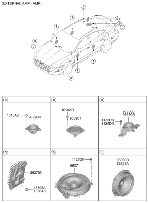 2023 Hyundai Sonata Speaker Diagram 2
