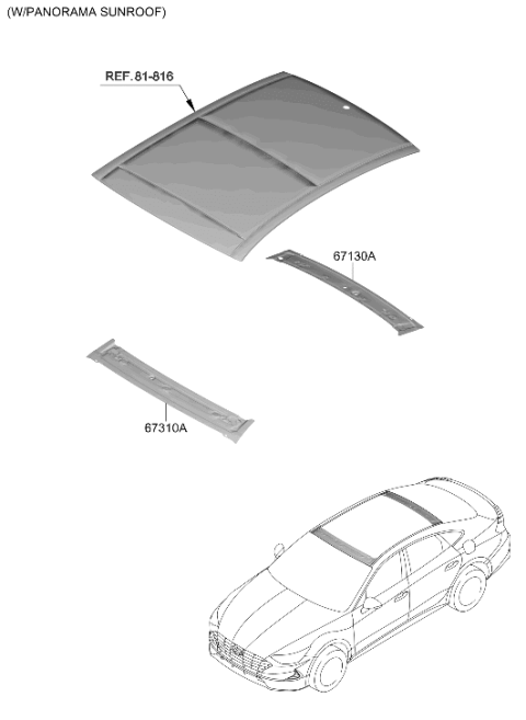 2023 Hyundai Sonata Roof Panel Diagram 2