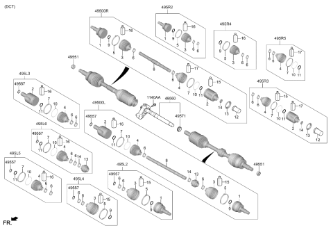 2023 Hyundai Sonata Drive Shaft-Front Diagram 2