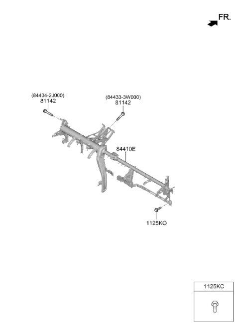 2023 Hyundai Sonata Crash Pad Diagram 2