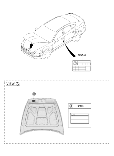 2023 Hyundai Sonata Label Diagram 2