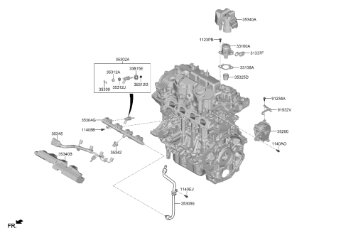 2023 Hyundai Sonata Throttle Body & Injector Diagram 3