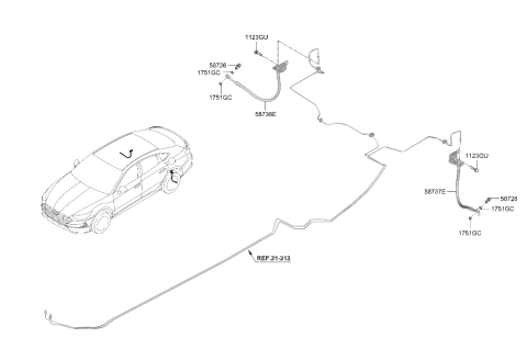 2023 Hyundai Sonata Brake Fluid Line Diagram 2