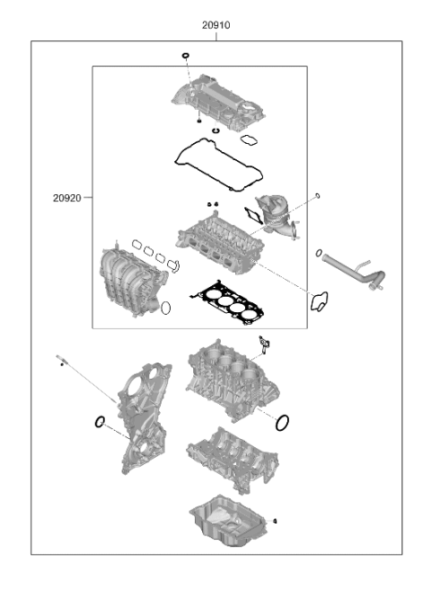 2023 Hyundai Sonata Engine Gasket Kit Diagram 2