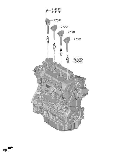2023 Hyundai Sonata Spark Plug & Cable Diagram 2