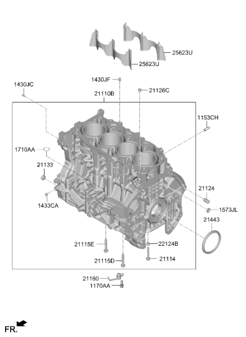 2023 Hyundai Sonata Cylinder Block Diagram 2