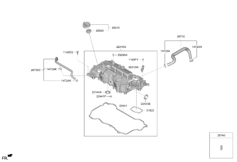 2023 Hyundai Sonata Rocker Cover Diagram 3