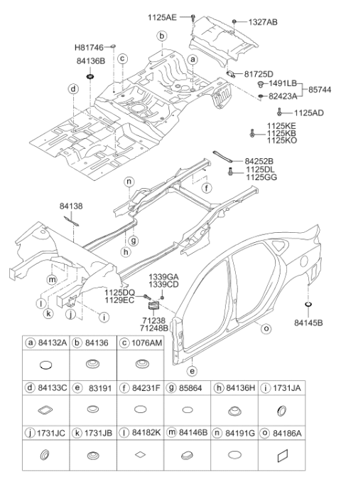 2010 Hyundai Elantra Extention Assembly-Cowl Side Mounting,L Diagram for 71238-2H000