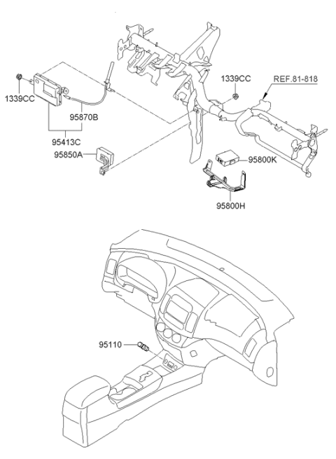 2007 Hyundai Elantra Relay & Module Diagram 2