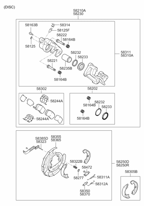 2006 Hyundai Elantra New Body Style (Produced After OCT.31.2006) Rear Axle Diagram 4