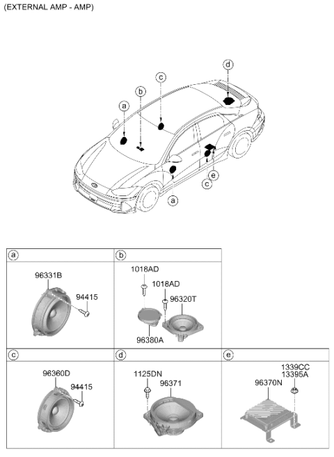 2024 Hyundai Ioniq 6 COVER-SPEAKER Diagram for 96300-KL000