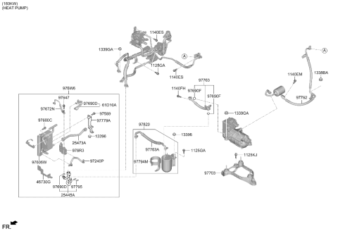 2024 Hyundai Ioniq 6 Suction Hose Diagram for 97763-GI040