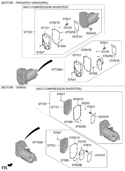 2023 Hyundai Ioniq 6 BODY KIT-COMPRESSOR Diagram for 97729-KL000
