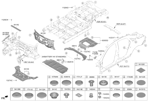 2024 Hyundai Ioniq 6 Plug-Button Diagram for 84191-07010