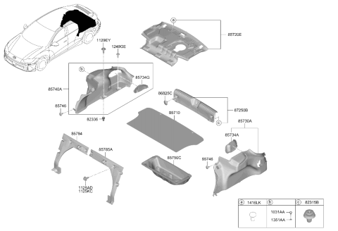 2024 Hyundai Ioniq 6 Nut Assembly-Plug Diagram for 85778-D4000